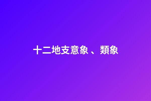 十二地支意象、類象